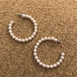 Pearl Hoop Earrings